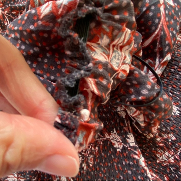 Anthropologie Dolan Left Coast Stratton Dress Maxi Long Smocked Floral Carbon - Picture 10 of 12